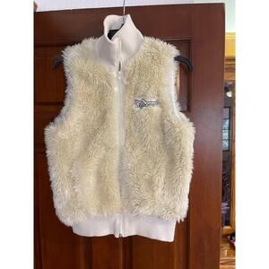 VINTAGE ALPRAUSCH FAUX FUR VEST SMALL
